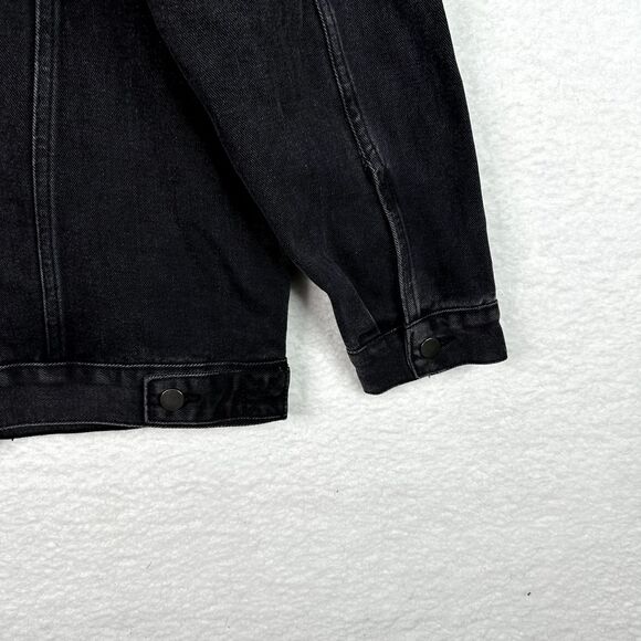 Bumble Denim Jacket Black‎ XL Unisex Oversized Logo Trucker Streetwear - Picture 10 of 13